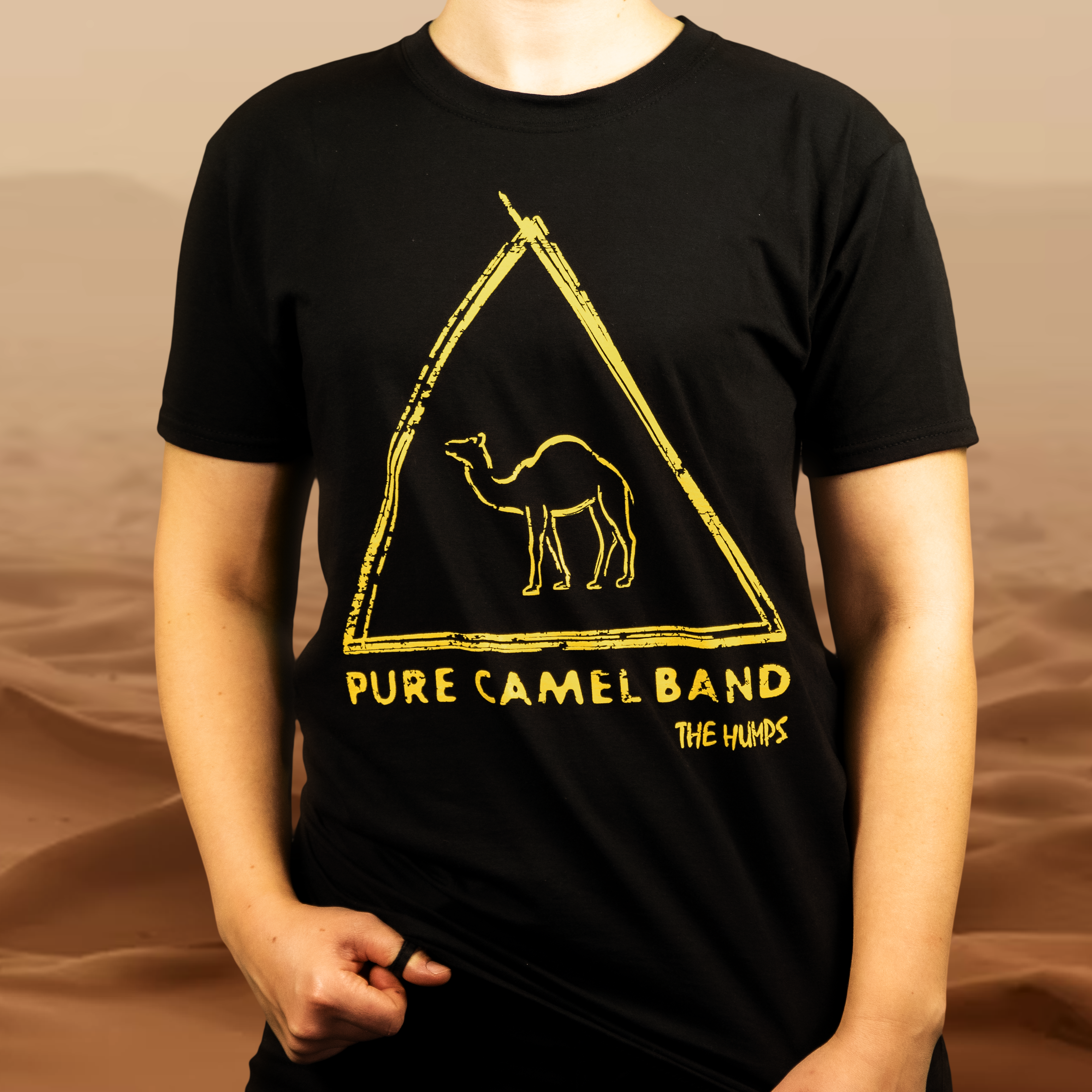 Camel band top t shirt
