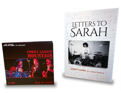 Corky Laing's MOUNTAIN - live in Melle, 2CDs -  Bundle: "Letters to Sarah" Buch inklusive